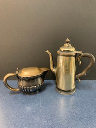 PAIR OF HEAVY SILVERPLATED VESSELS, REED AND BARTON, GORHAM