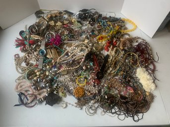 OVER 15 POUNDS OF ASSORTED JEWELRY, WATCHES, ETC.   KP#8