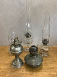 VINTAGE OIL LAMP LOT