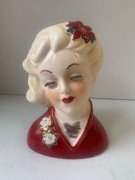 STUNNING HEAD VASE , 6.5'H