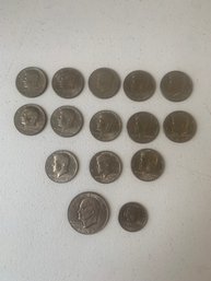 MISC. COIN LOT W/ KENNEDY HALF DOLLARS, ETC