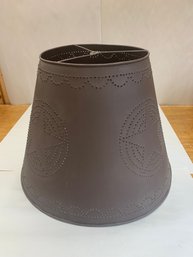 TIN PUNCHED LARGE LAMP SHADE  12'H X 17'W AT BOTTOM