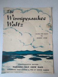 THE WINNIPESAUKEE WALTZ SHEET MUSIC, 1952 CENTER HARBOR NH