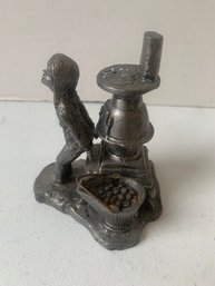 HEAVY MICHAEL RICKER PEWTER SCULPTURE, 4',    521/2000