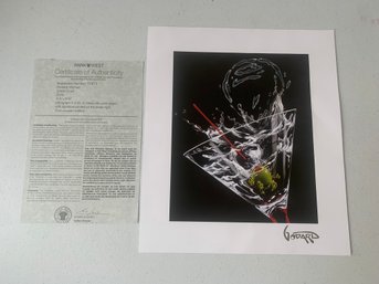 MICHAEL GODARD LITHO, CERTIFICATE OF AUTHENTICITY, 11.25 X 9.25'
