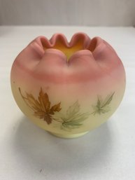 BURMESE GLASS ROSE BOWL