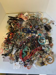 OVER 11 POUNDS OF ASSORTED JEWELRY, WATCHES, ETC.   KP#4