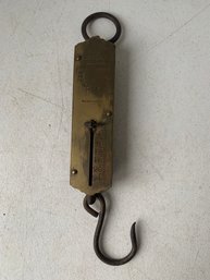 VINTAGE SALTERS BRASS SCALE  11'  WORKS