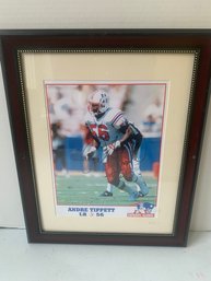 ANDRE TIPPET SIGNED FRAMED PHOTO, 13 X 16