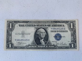 1935 C   $1 DOLLAR SILVER CERTIFICATE,  BLUE SEAL,   Y68495125D