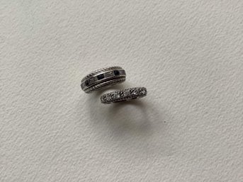 LOT OF 2 STERLING JUDITH RIPKA RINGS