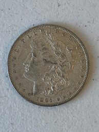 1891 O   MORGAN SILVER DOLLAR,   AU