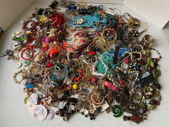 OVER 15 POUNDS OF ASSORTED JEWELRY, WATCHES, ETC.   KP#14