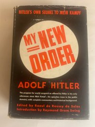 WW2 BOOK ADOLF HITLER 'MY NEW WORLD ORDER' 1941 W/ DUST COVER