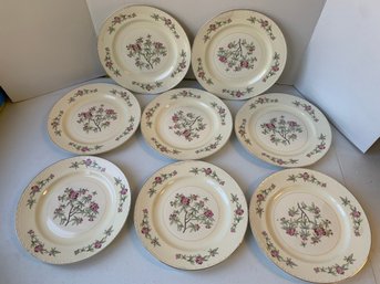LOT OF 8 HOMER LAUGHLIN DINNER PLATES, GEORGIAN PATTERN, 1940S,