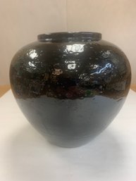 FLAVIA MONTELUPO VASE ITALY, BLACK, 9.5' X 9.5'