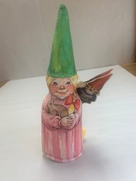 VINTAGE TOY WORKS STUFFED GNOME  9.5'H