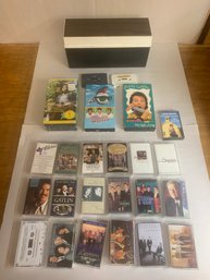 LOT OF CASSETTS, VHS MOVIES W/CASE