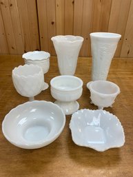 MILK GLASS LOT
