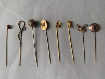 LOT OF 8 VINTAGE HAT PINS