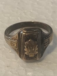 1943 GOLD PLATED CLASS RING   7 GRAMS, MARKED