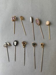 LOT OF 10 STICK PINS   #5