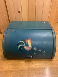 MID CENTURY TIN BREAD BOX