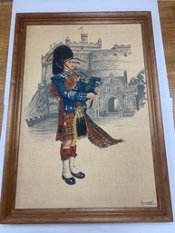 SIGNED BRITISH HIGHLAND ON CLOTH