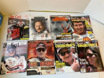 LOT OF 8 RACING MAGAZINES, ETC.