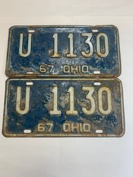1967 OHIO PAIR OF PLATES
