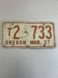 1957 OREGON PLATES