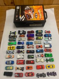 MATCH BOX CASE W/50 HOT WHEELS/ECT