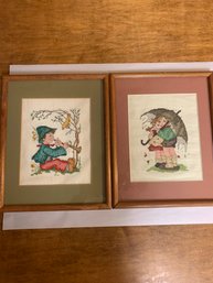 2 NEEDLE WORK PICTURES