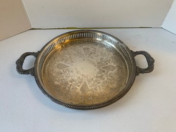 SILVERPLATED SERVING TRAY, 13.5'W