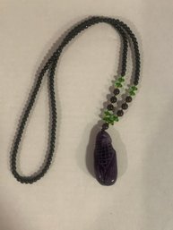 NICE AMETHYST STONE NECKLACE