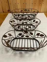 3 HEAVY METAL BASKETS