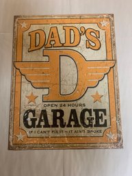 NEW DADS GARAGE METAL/TIN SIGN