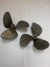 PAIR OF BRASS PROPELLERS