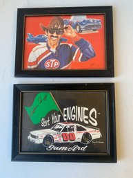 SIGNED SAM ARD FRAMED PICTURE WITH RICHARD PETTY