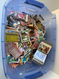 TOTE FULL OF MISC. SPORTS CARDS