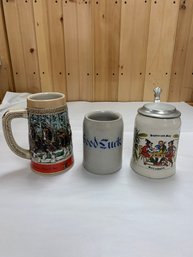 LOT OF 3 MUGS/STEINS