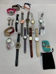 17 PIECE VINTAGE/NEW LADIES WATCHES