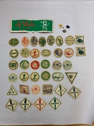 ANTIQUE BOY SCOUTS 1940s ORIGINAL FELT PATCHES LOT