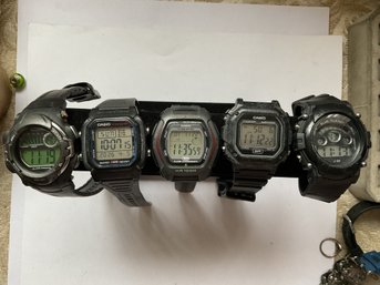 Lot Of All Working Digital Watches CASIO Armitron Watches 10 Total