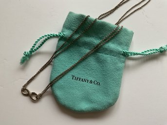 Tiffany & Company Vintage Sterling Silver Double Strand Infinity Necklace