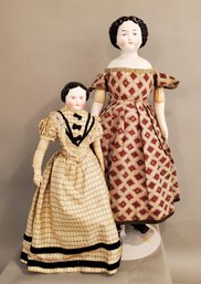 LOT OF 2 CHINA HEAD DOLLS