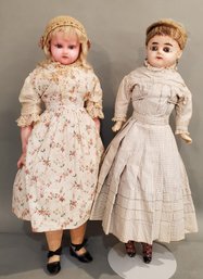 LOT OF 2 WAX DOLLS