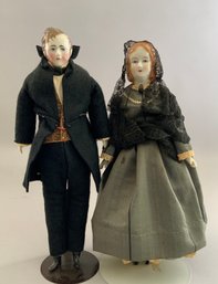 2  11 China Head Dolls, Millard Fillmore & Mrs. Millard Fillmore
