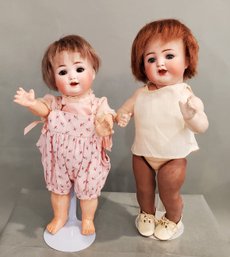 LOT OF 2 GERMAN BISQUE DOLLS
