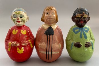 3  6 Schoenhut Paper Mache Rolly Dolly Toys